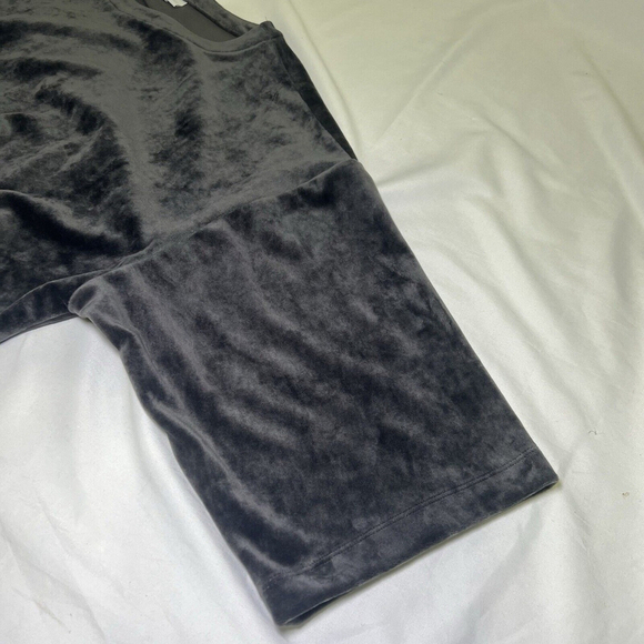 J. Jill Pure Jill Charcoal Velvet Kimono Sleeve Oversized Top Cozy Soft Size M - Picture 6 of 10
